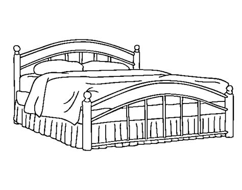 Desenho De Cama De Casal Para Colorir