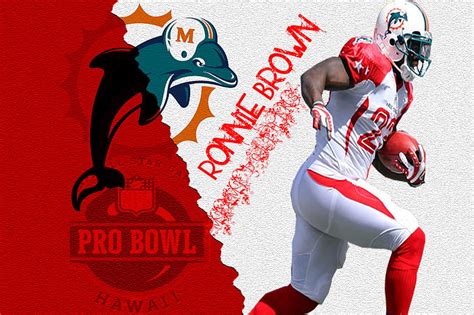 Ronnie Brown Pro Bowl Pro Bowl Miami Brown Hawaii 23 Wildcat