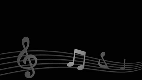 Musical Notes On The Black Background Stock Footage Video 16954255