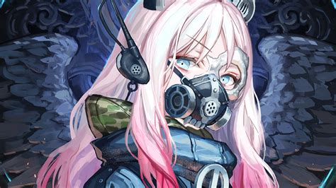 Anime Girl Gas Mask Sci Fi Digital Art 4k Hd Wallpaper Rare Gallery