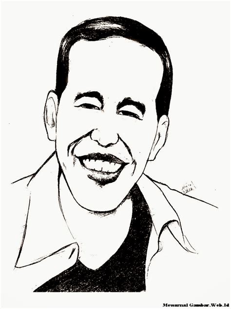 Ambar burung hantu hitam putih png image with transparent download. Mewarnai Gambar Karikatur Jokowi | Mewarnai Gambar