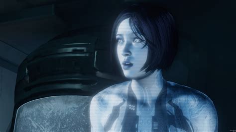 Fond Décran Anime Bleu Halo Cortana Obscurité Image Capture D