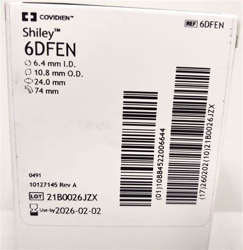 New Covidien 6dfen Shiley Tracheostomy Tube Coffed With Disposable