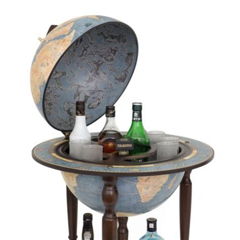 Globe Bar Globe Drinks Cabinet Blue Made In Italy W Certificate Of