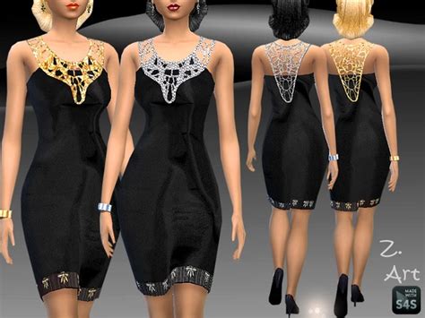 Black Glam Dress By Zuckerschnute20 Sims 4 Female Clothes