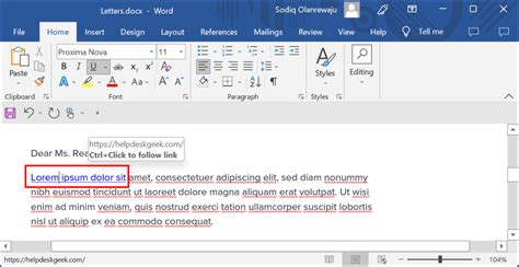 How To Add Hyperlinks In Microsoft Word Helpdeskgeek