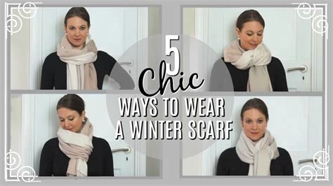 How To Wear A Winter Scarf 5 Different Ways Fashion Over 40 Youtube
