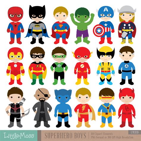 Superheroes For Kids Clip Art Library
