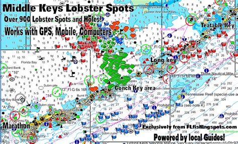 Florida Keys Lobster Spots Gps Fishing Maps Since 1998