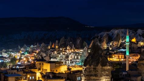 Premium Photo Night Landscape In Goreme Cappadocia Turkey