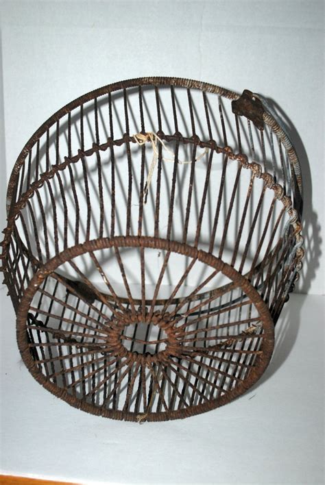 Clam Basket Shellfish Wire Basket Vintage Clam