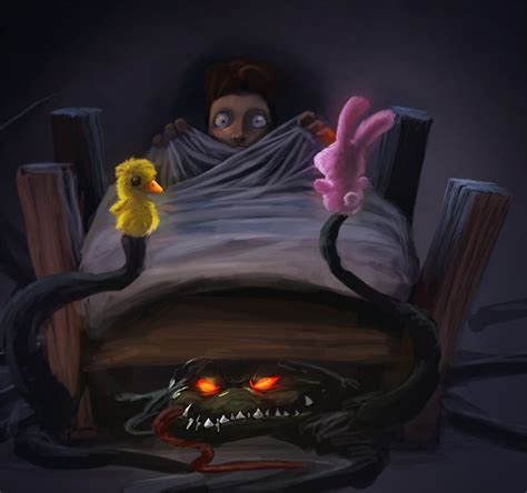 Monsters Under The Bed Monster Under The Bed Scary Art Cute Monsters