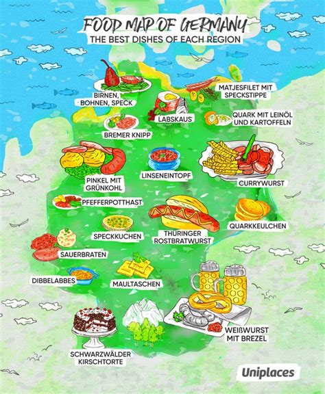 Regional Food Map Infographic Of Germany Food Map Regional Food