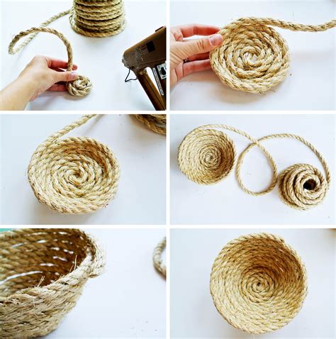 Diy Rope Basket And Paint Dipping Process