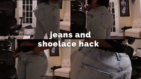 Trying The Shoelace Hack No Belt Method How To Take In Your Jeans
