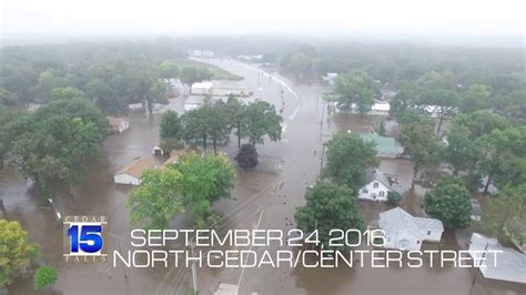 Cedar Falls Flood 09242016 Am Coverage Youtube