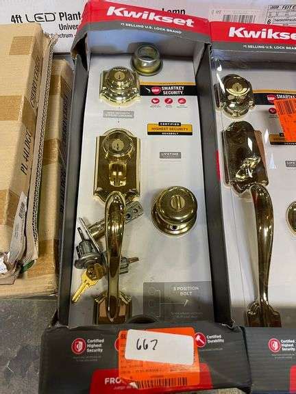 Kwikset Montara Polished Brass Single Cylinder Door Handleset With Juno