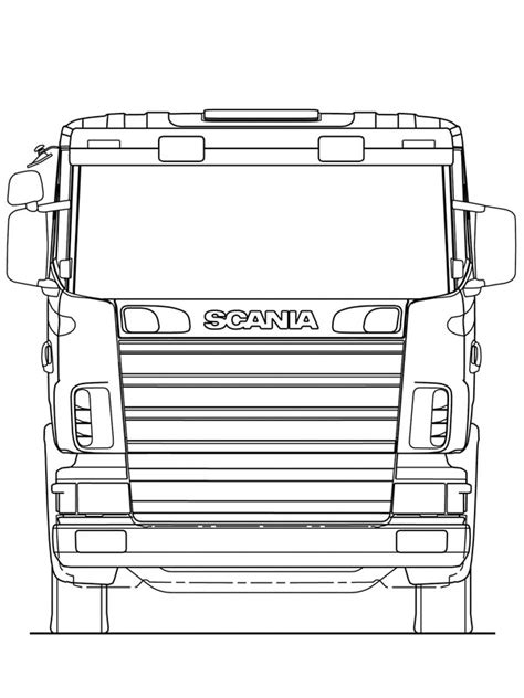 Scania R Semi Truck Coloring Page Funny Coloring Pages