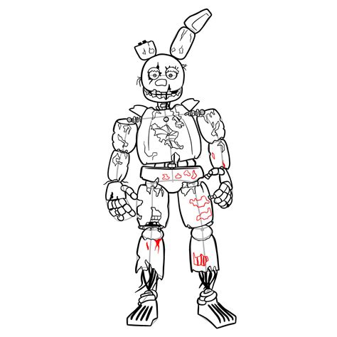 Five Nights At Freddys Spring Trap Coloring Pages