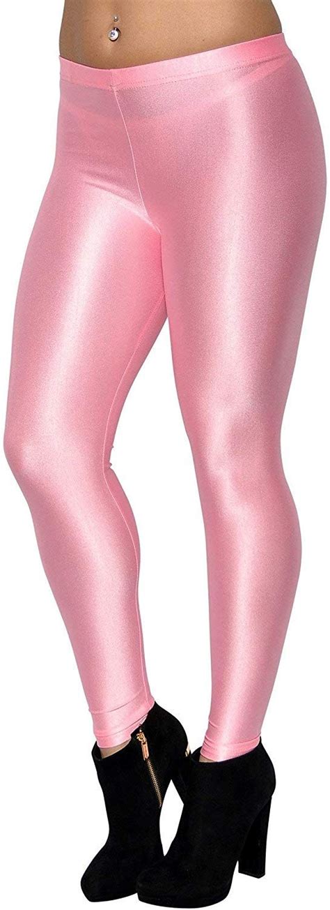 Buy Womens Shiny Satin Lycra Leggings Wtldrtlsplp1902 Pink Large At Satin