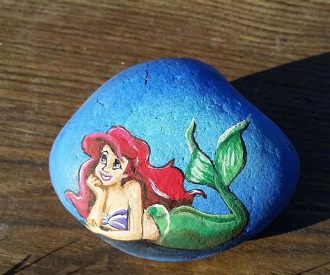 Disney Princess Little Mermaid Ariel Painted Rock Rock Painting