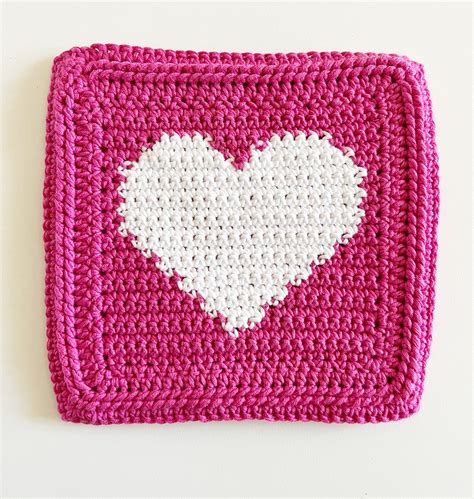 Crochet Heart Hot Pad Daisy Farm Crafts