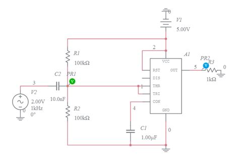 555 Timer Schmitt Trigger Circuit Circuit Diagram