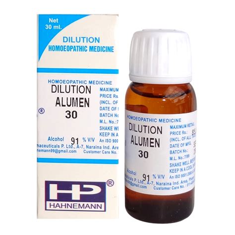 Hahnemann Alumen Homeopathy Dilution 6c 30c 200c 1m 10m Cm