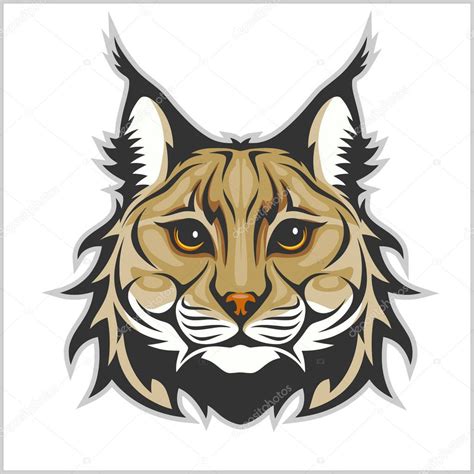 Head Of Lynx Isolated On White Mascot Logo Stock Vector Image By