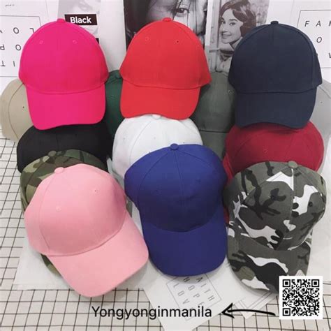 Hats ♀plain Baseball Cap Plaincap Shopee Philippines