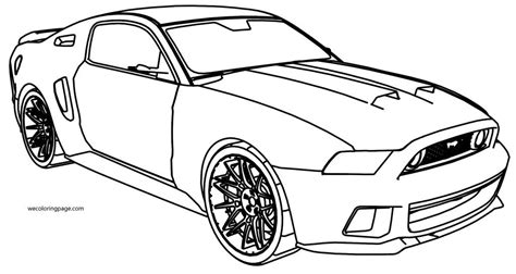 Ford Mustang Perspective Coloring Page Mustang