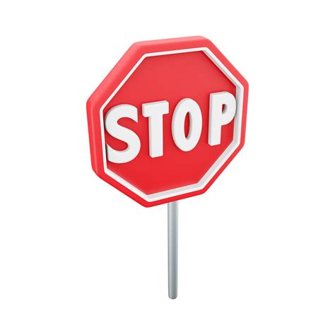 Free 3d Render Red Stop Sign The Concept Of Warning 3d Render Stop