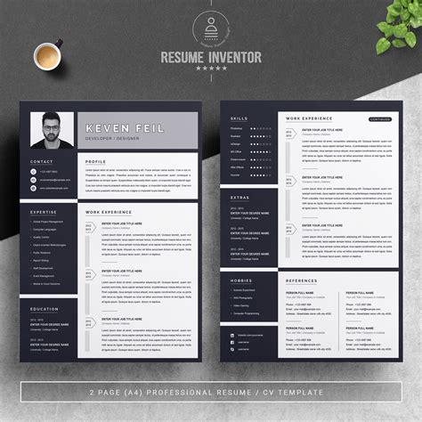 Page Cv Template Free Free Resume Templates