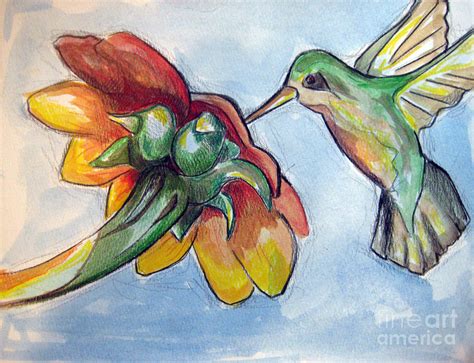 Hummingbird Painting By Yuki Mickler Fine Art America