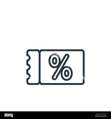 Coupon Outline Vector Icon Thin Line Black Coupon Icon Flat Vector