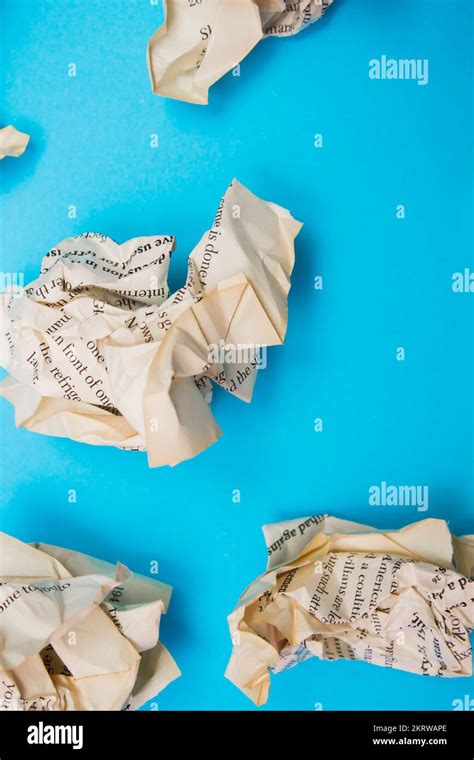 Object Photograph Of Scrunched Up Text Book Pages Scattered Abstractly