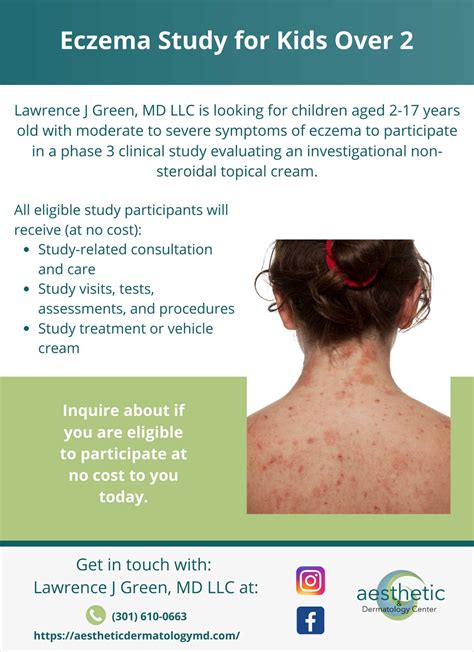 Eczema Clinical Trial For Kids Aesthetic And Dermatology Center