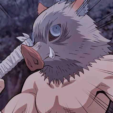 ᝰ 𝗜𝗻𝗼𝘀𝘂𝗸𝗲 𝗛𝗮𝘀𝗵𝗶𝗯𝗶𝗿𝗮 Anime Funny Anime Pics Demon Slayer Pfp Inosuke