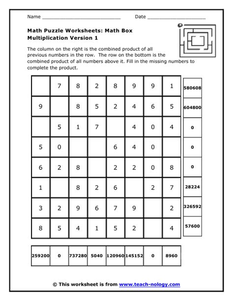 Math Puzzle Worksheets Math Puzzle Worksheets 3rd Grade Worksheets