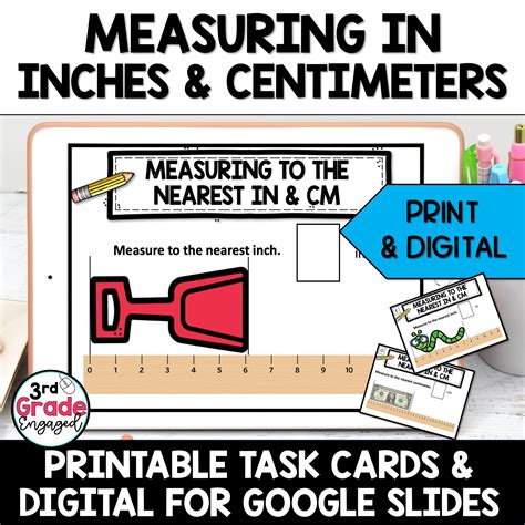 Measuring Objects In Inches And Centimeters Task Cards Ph