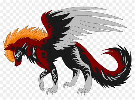 Anime Wolf With Wings Drawing Sketch Winged Wolf By Wolfylittleartist