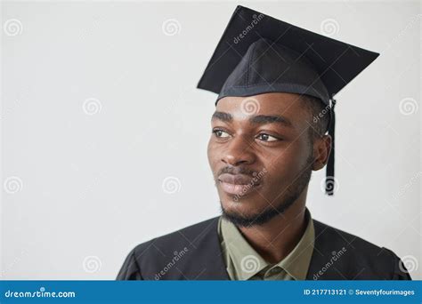 Portrait Of African American College Graduate Stock Image Image Of