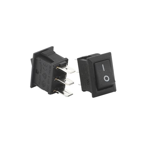 Power Socket Connector Rocker Switch With Light Led 3 Pin 2 Operation