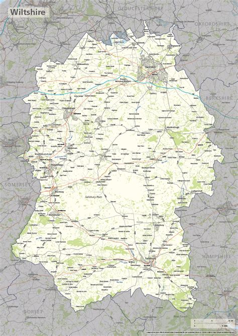Wiltshire County Map Maproom
