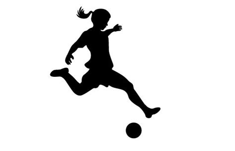 Girls Playing Soccer Silhouette Vector Soccer Silhouette Girl