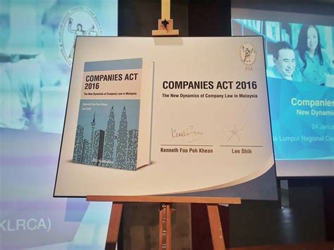The companies act 2016 replaces the companies act 1965, which has been in place for the better part of last century. Launch of My Book on the Companies Act 2016