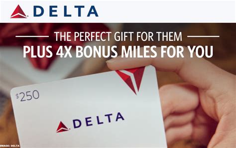Delta 4X SkyMiles For Gift Card Purchases Through November 28 2022