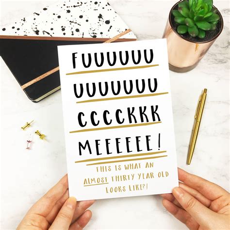 Almost 30 Funny Rude Humour Birthday Card By The New Witty