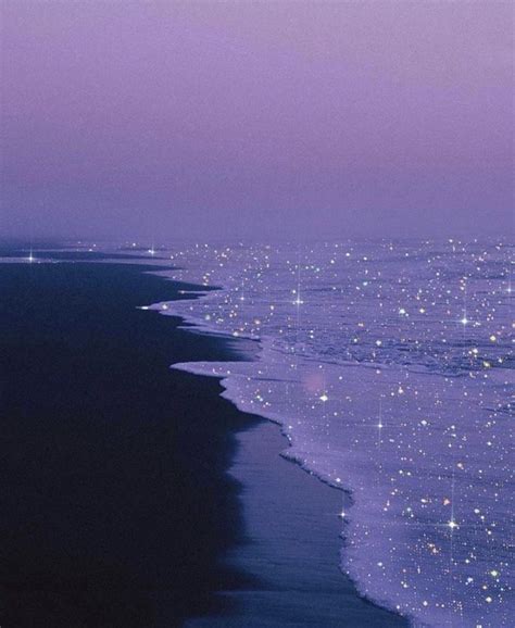 Download Dazzling Beach In Sky Aesthetic Purple Photo By Andreac53