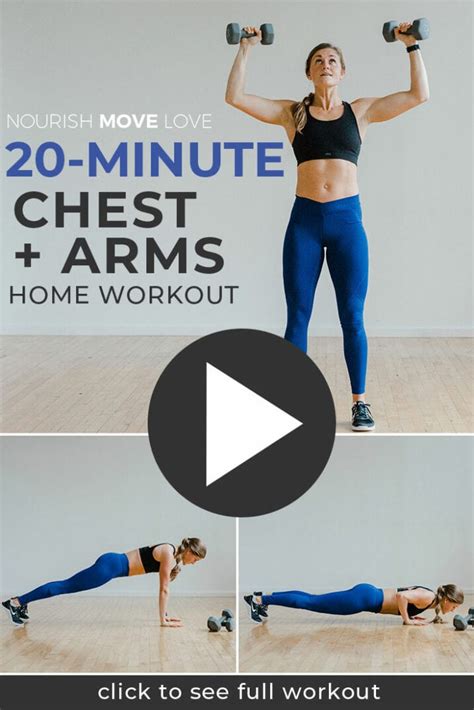 20 Minute Chest And Arms Workout For Women Nourish Move Love